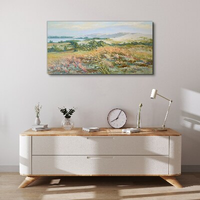 Summer field landscape Print on canvas