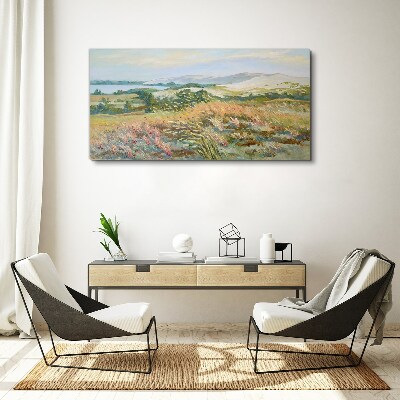 Summer field landscape Print on canvas