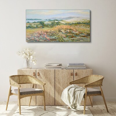 Summer field landscape Print on canvas