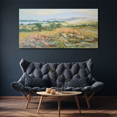 Summer field landscape Print on canvas