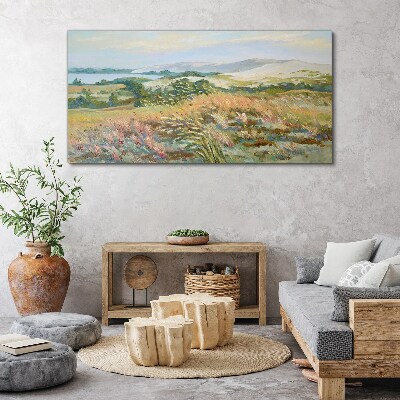 Summer field landscape Print on canvas