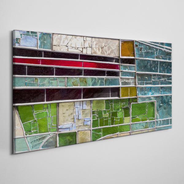 Abstract landscape in glass Canvas wall art
