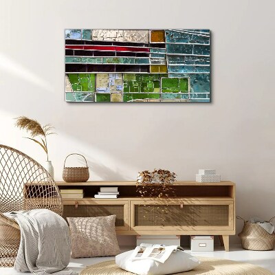 Abstract landscape in glass Canvas wall art