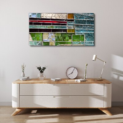 Abstract landscape in glass Canvas wall art