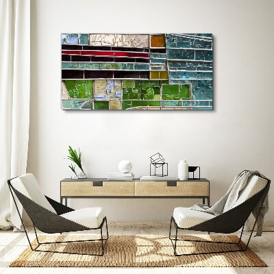 Abstract landscape in glass Canvas wall art