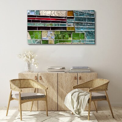 Abstract landscape in glass Canvas wall art