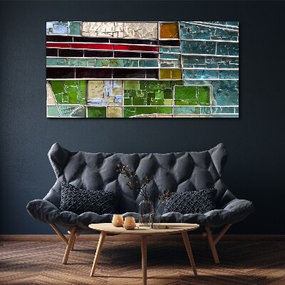 Abstract landscape in glass Canvas wall art