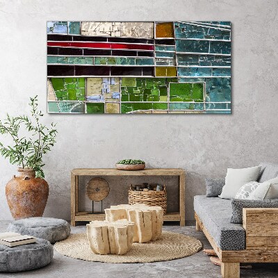 Abstract landscape in glass Canvas wall art