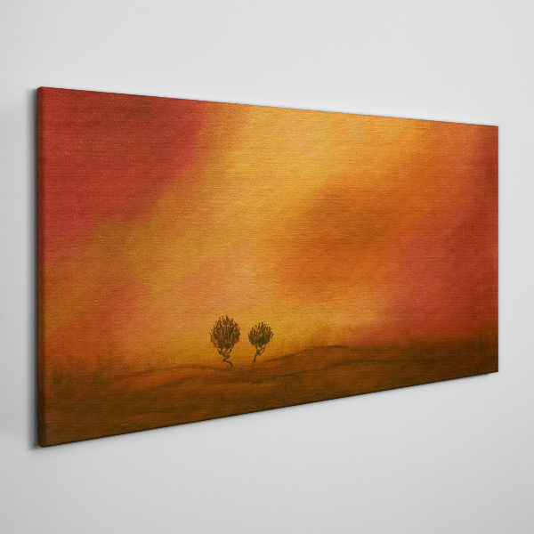 Sunset over the horizon Print on canvas