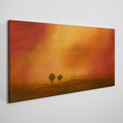 Sunset over the horizon Print on canvas