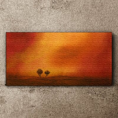 Sunset over the horizon Print on canvas