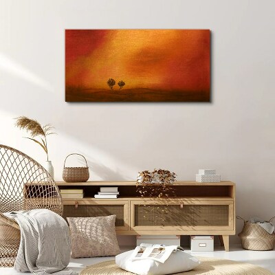 Sunset over the horizon Print on canvas