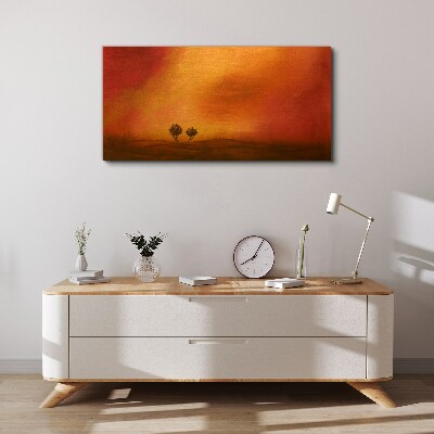 Sunset over the horizon Print on canvas