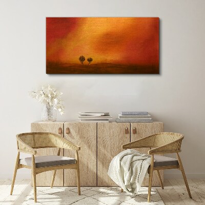 Sunset over the horizon Print on canvas