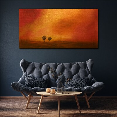 Sunset over the horizon Print on canvas