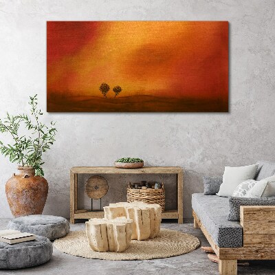 Sunset over the horizon Print on canvas