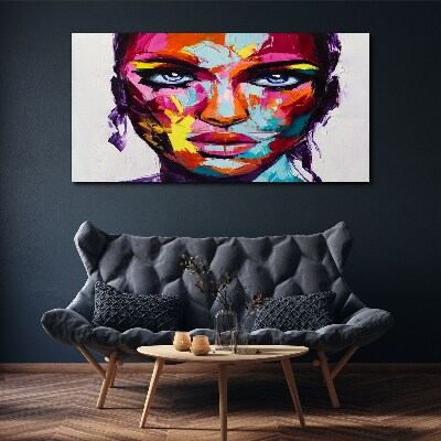 Colorful portrait of a woman Canvas wall art