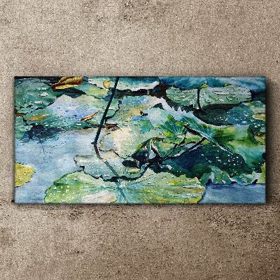 Water abstraction leaves Canvas Wall art