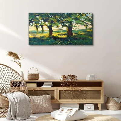 Summer trees in the sunlight Canvas wall art