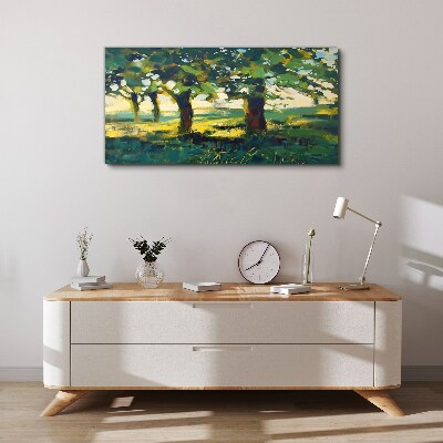 Summer trees in the sunlight Canvas wall art