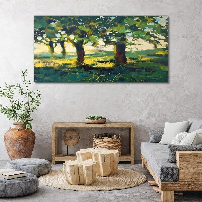 Summer trees in the sunlight Canvas wall art