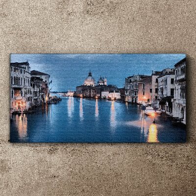 Venice in the evening light Print on canvas