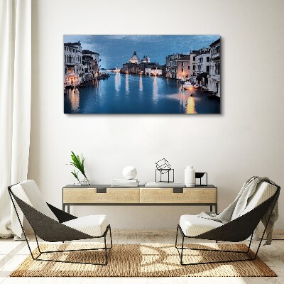 Venice in the evening light Print on canvas