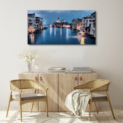 Venice in the evening light Print on canvas
