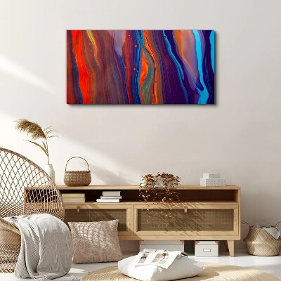 Colorful waves of abstract dance Canvas wall art