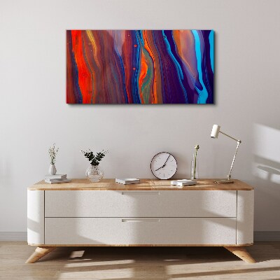 Colorful waves of abstract dance Canvas wall art