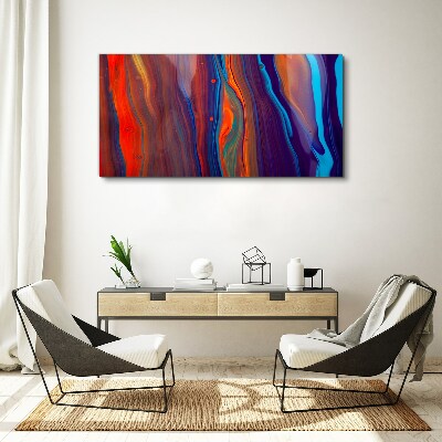 Colorful waves of abstract dance Canvas wall art