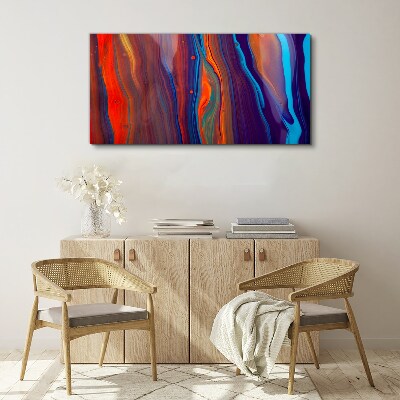 Colorful waves of abstract dance Canvas wall art