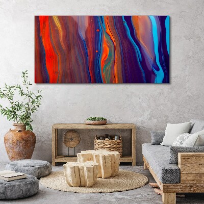 Colorful waves of abstract dance Canvas wall art