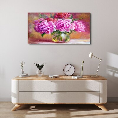 Spring flowers in a vase Print on canvas
