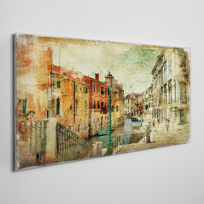 Venice in pastel shades Canvas wall art