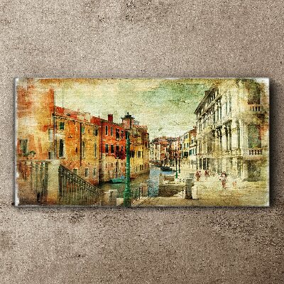 Venice in pastel shades Canvas wall art