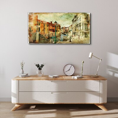 Venice in pastel shades Canvas wall art