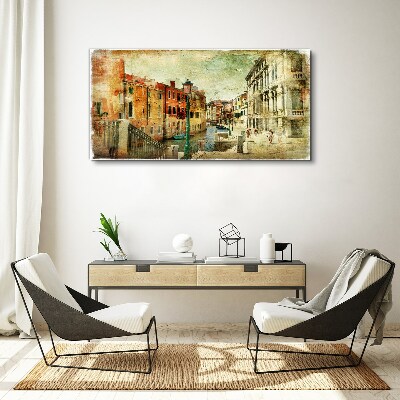 Venice in pastel shades Canvas wall art