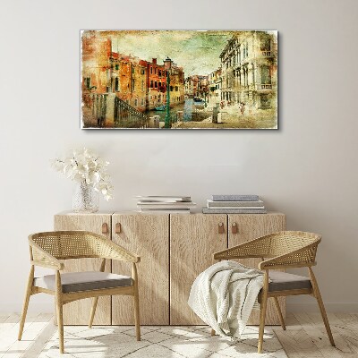 Venice in pastel shades Canvas wall art
