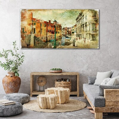 Venice in pastel shades Canvas wall art