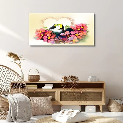 Love among the flowers Canvas wall art
