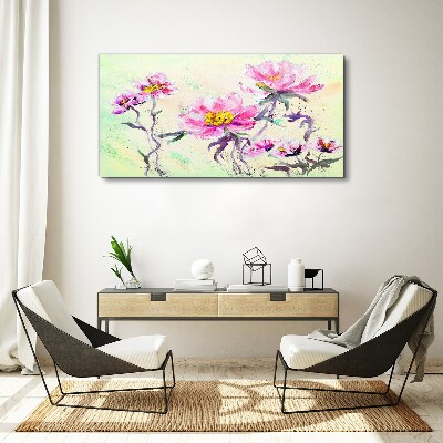 Floral dreams in delicate shades Canvas wall art