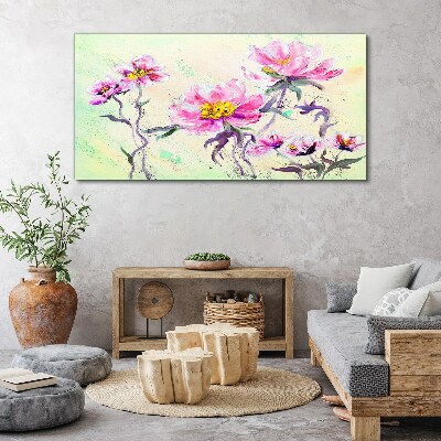 Abstract flowers Canvas Wall art