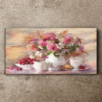 Floral arrangement on the table Print on canvas