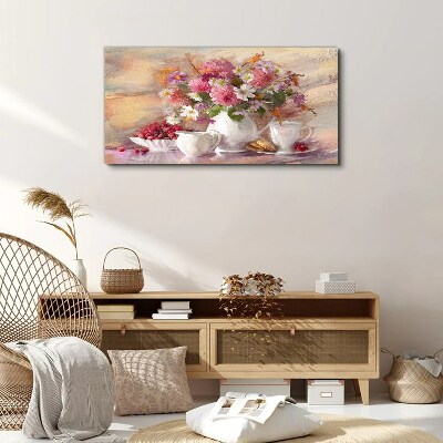 Floral arrangement on the table Print on canvas