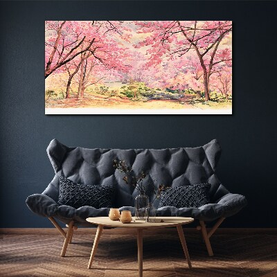 Abstraction forest leaves Canvas Wall art