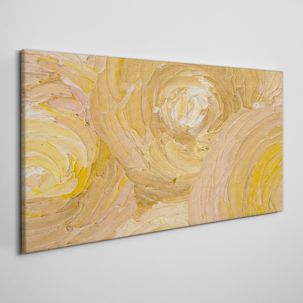 Beige spirals in soft light Canvas wall art