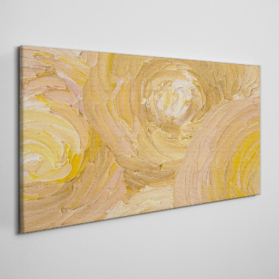 Beige spirals in soft light Canvas wall art