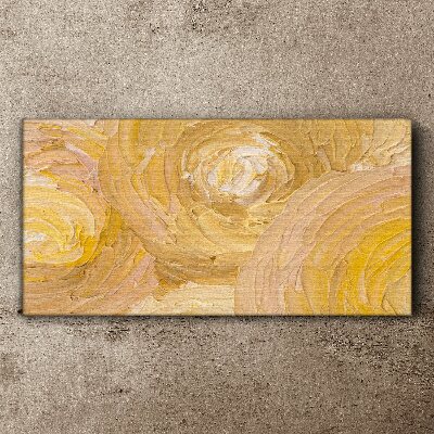 Beige spirals in soft light Canvas wall art