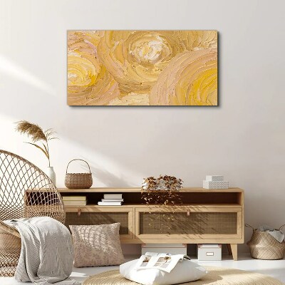 Beige spirals in soft light Canvas wall art